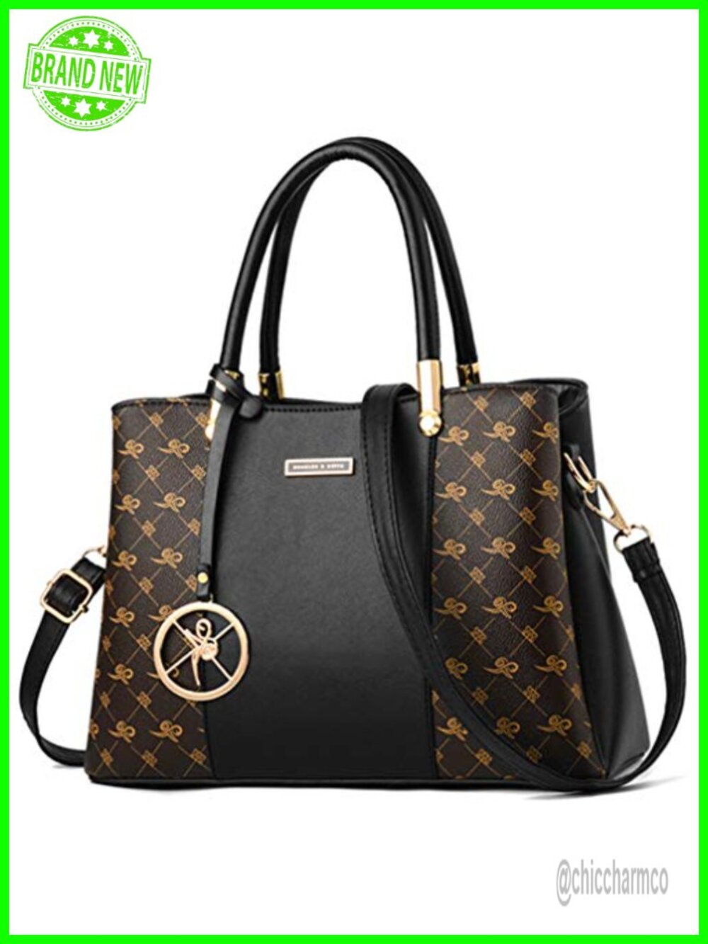 KURGOOL PU Leather Satchel Handbag Tote Crossbody Shoulder Bag
